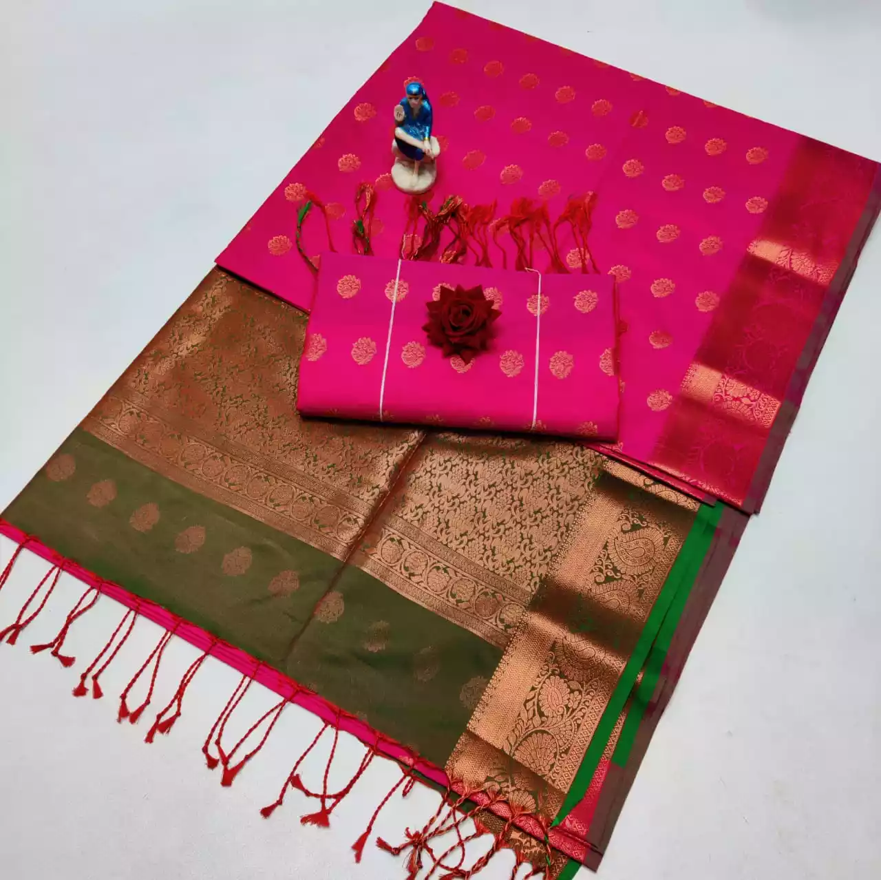 KANCHIPURAM  SOFT SILK SAREE - Image 2